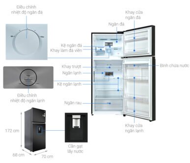 Tủ lạnh LG Inverter 374 Lít GN-D372BL 