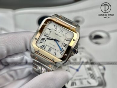 Đồng hồ Cartier Santos Demi Gold 39.8mm rep 1 1