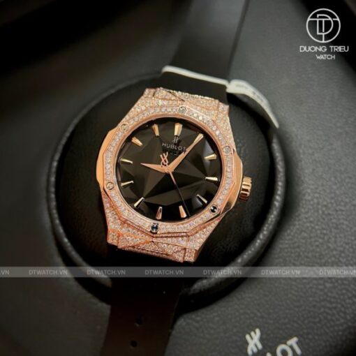 Đồng hồ Hublot Classic Fusion Orlinski đính kim cương Moisante Rose Gold 39.9mm rep 1 1