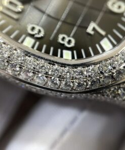 Đồng hồ Patek Philippe Aquanuat 40mm đính Diamond Moissante rep 1 1