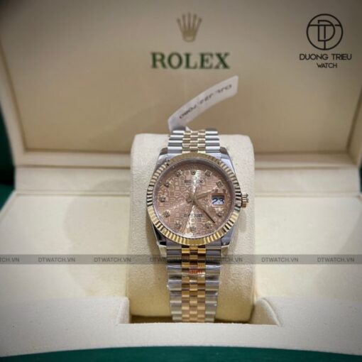 Đồng hồ Rolex Datejust 36mm 3D Dial bọc vàng vip rep 1 1