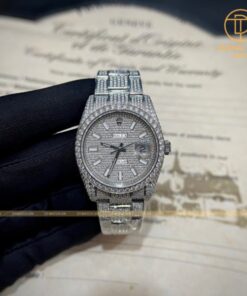 Đồng hồ Rolex Datejust 36mm Full Diamond Moisante rep 1 1