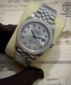 Đồng hồ Rolex Datejust 41mm Sliver Bezel Moisante rep 1 1