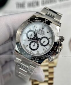 Đồng hồ Rolex Daytona 40mm White Dial Bản Best 4130 rep 1 1