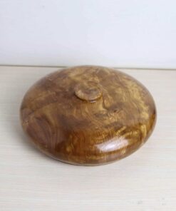 Bình phú quý gỗ măn đá vân chun đường kính 21cm