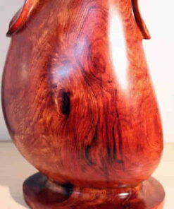 Bình phay nghệ thuật tài lộc gỗ hương đỏ Gia Lai 57cm