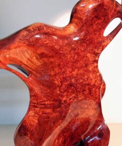 Bình phay nghệ thuật lũa chun gỗ hương đỏ gia lai 32cm