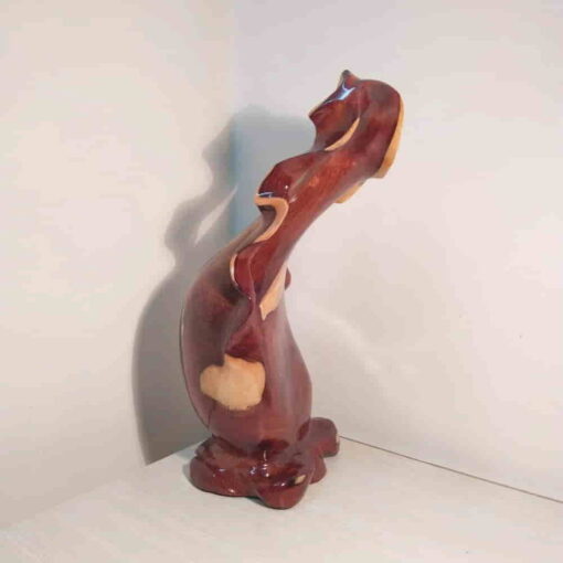 Bình phay nghệ thuật tài lộc gỗ hương đỏ 33cm