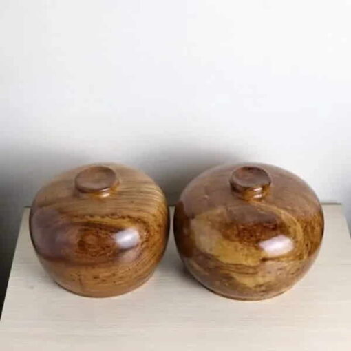 Cặp bình phú quý gỗ măn đá 16cm & 15cm